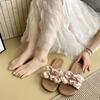 2025 New Soft-bottom Bow Slippers Women's Summer Wear Versatile Fairy with Skirt Beautiful One-word Sandals