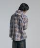 TEN PAST SEVEN Vintage Check Hooded Overshirt