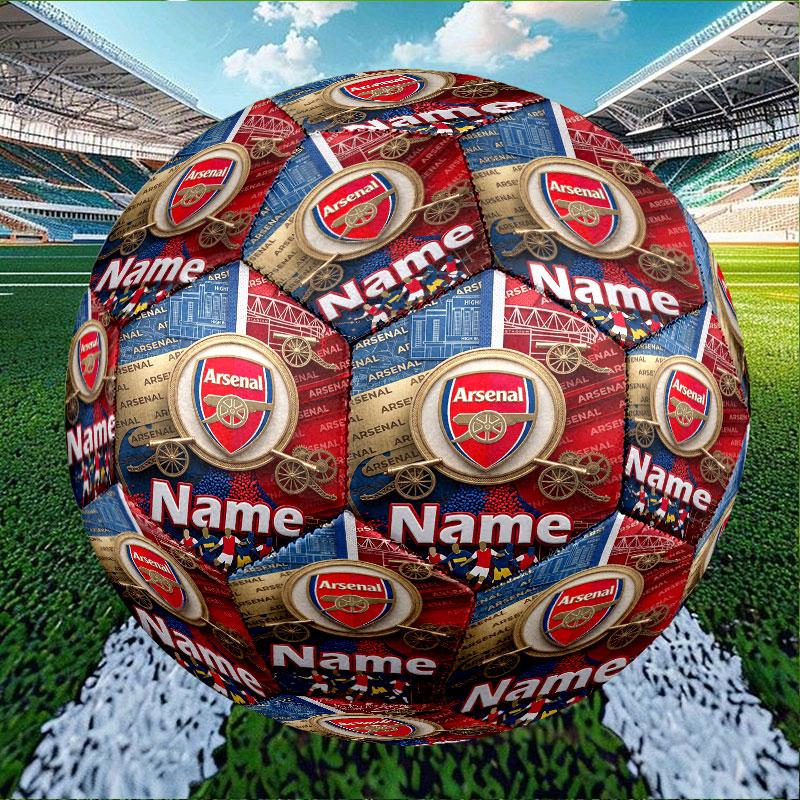 Custom Name Personalized Arsenal F.C Print Size 5 Soccer Ball Training & Match Football, for Team, Kicking, Gift for Football Enthusiasts