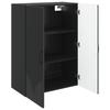 Wall Mounted Cabinet Black 66 x 34.5 x 90 cm Engineered Wood