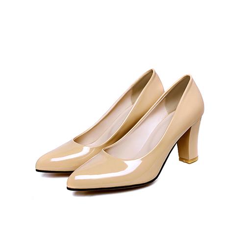 

Classic High Heel Women s Pumps Shoes Elegant Fashion Nude Red Block Heels Large Size 45 Point Office Party Wedding Shoes Ladies 39 тілесний