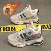 Guochao boys sports shoes 2025 new winter children's basketball shoes youth velvet warm platform tide shoes