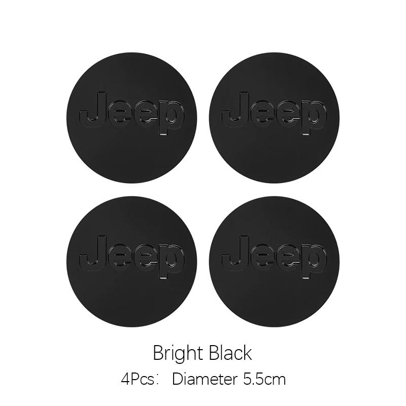 Für Jeep Für Jeep Renegade Compass Grand Cherokee Wrangler jk Gladiator 4 Stück ABS Galvanisiert Auto Radnabenabdeckung A
