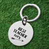 Best Teacher Ever Stainless Steel Keychain Thanksgiving Design Fashion Bag Pendant Practical Teacher's Day Appreciation Gift