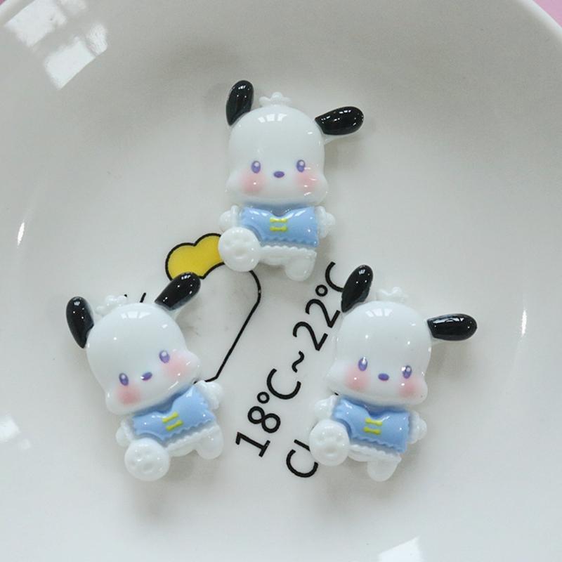 10Pcs Kawai Cartoon Bright Surface Animal Resin Flat Back Scrapbook   Diy Bow Decor Accessories Crafts A15