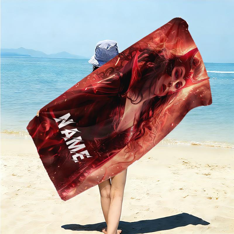 Personalized Wolverine Superhero Artwork Beach Towel Microfiber Beach Towel Thin Absorbent for Beach Swimming Yoga Bath Sports. 0910413