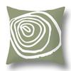 Green Plant Abstract Geometric Printing Pattern Home Living Room Sofa Decoration Square Polyester Throw Pillow Pillowcase