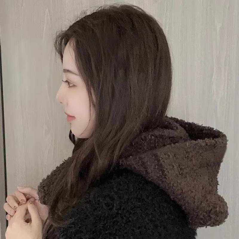 Autumn and Winter New Knitted Versatile Thermal Hat Children's Cold and Windproof Ear Protection Scarf Bear Hat Versatile and Cute