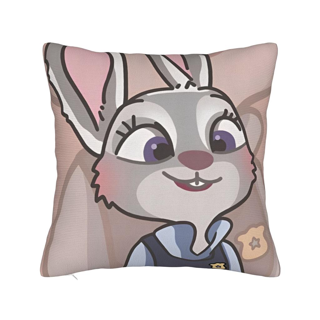 Zootopia 2 Animated Film Square Pillow Cases Buddy Cop Comedy Cushion Covers Creative Zipper Decor Pillowcase for Sofa 45*45cm