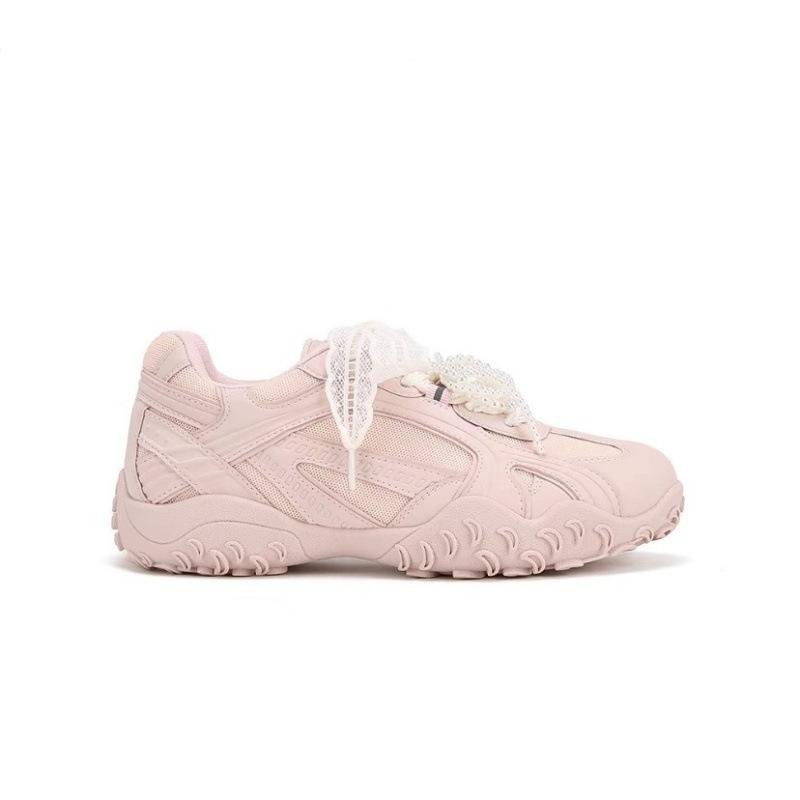 Yunfu Shu 2025 Spring New Lace Pearl Mandarin Duck with Platform-soled Dexun Forrest Gump Shoes Korean Versatile Casual Shoes