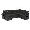 VidaXL Garden Lounge Set with Cushions 7 Pcs, Patio Sofas, Patio Furniture Set, Outdoor Furniture, Black 3220494