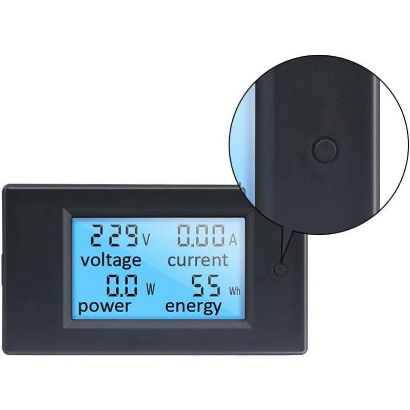 Stromzähler Spannungstester Digital Voltmeter Amperemeter Leistungsmesser LCD AC 80-260V 20A Ampere Volt Spannung Strom Leistungsenergiezähler