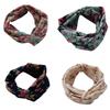 Bohemian Cross Headbands Retro Floral Print Turban Headwrap Elastic Hairband For Women Girl