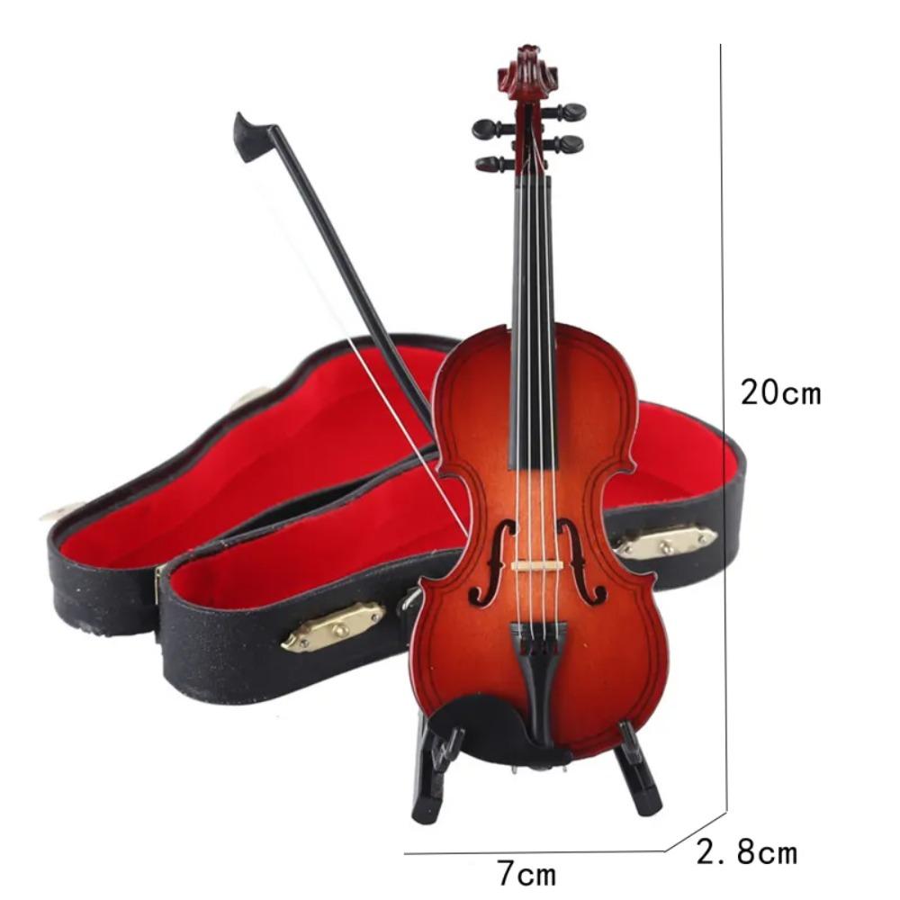 Mahogany Mini Musical Instruments Multi-dimension Violin Model Miniature Violin  Kids Toy Model