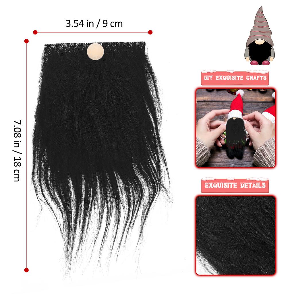 1Set DIY Gnome Beard Kit Wooden Balls Craft Supplies for Christmas Decor Gnome Making Dwarf Projects Holiday Party Accessories