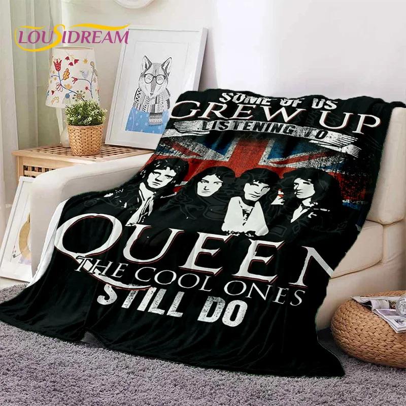Klassiker Queen-Rockband Freddie Weiche Flanelldecke für Betten Schlafzimmer Sofa Picknick, Überwurfdecke zum Zudecken Outdoor-Freizeit Geschenk