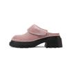 Fashion Autumn Winter Punk Style Warm Plush Slippers New Waterproof Platform 5cm Thick Heel Black Gray Outdoor Women's Shoes Size 34-43