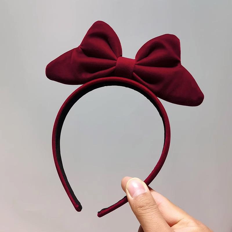 2023 New Year & Christmas Red Velvet Bow Headband - Women's & Children's Festive Hair Accessory