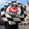 Be?ikta? Istanbul Football Club Emblem Umbrella Folding Umbrella, Automatic Umbrella 8-Frame for Travel, Camping Use Gift for Halloween Christmas