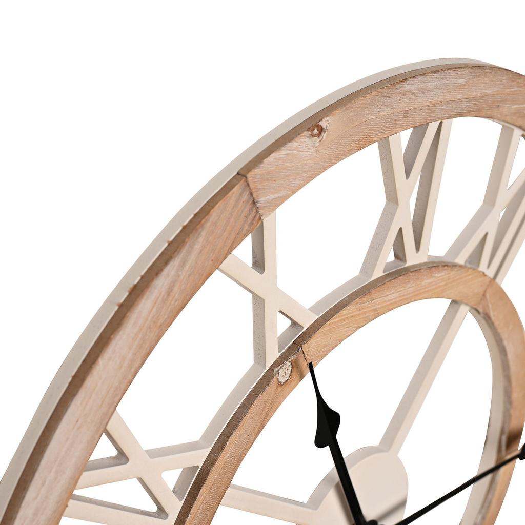 Hometime Shabby Chic Round Wall Clock Cut Out Dial 60cm