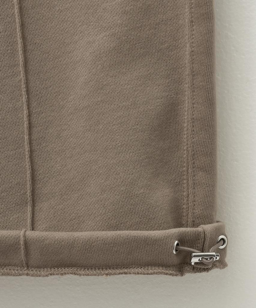 Seteo Cotton Elastic Waist Sweatpants Brown (Type A)