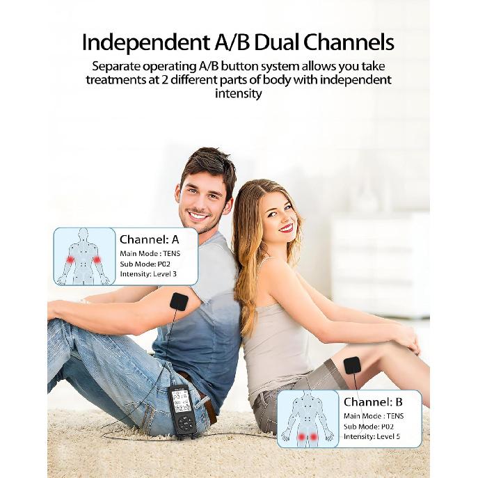 TENS Unit Muscle Stimulator for Pain Relief Therapy, 22 Modes EMS TENS Machine, Electronic Muscle Relaxer for Shoulder Pain Relief, Back Pain,