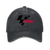 BERRETTO DA BASEBALL IN COTONE LAVATO LOGO MOTOGP VESTIBILITÀ CLASSICA REGOLABILE PER Unisex E Donne ACCESSORIO PER TIFOSI SPORTIVI DESIGN NERO ROSSO