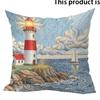 Retro Beach Vacation Double-sided Printed pillow cover Short plush Suitable living rooms bedrooms sofas throw cushion cover