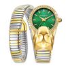 Orologio da Donna Marenkeller 2025 al Quarzo con Design a Serpente, Set di Diamanti e Placcatura IP.