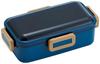 Skater Lunch Single Made In for with Locking for Dishwasher and Microwave Ocean Blue Box, 530ml, Tier, Japan, Women, 4-Point Leak-Resistant Storage,
