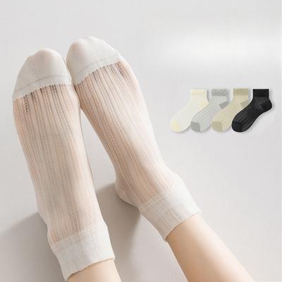 Damen Sommer Dünne Anti-Haken Draht Strapazierfähiges Netz Atmungsaktiv Knochenlose Socken