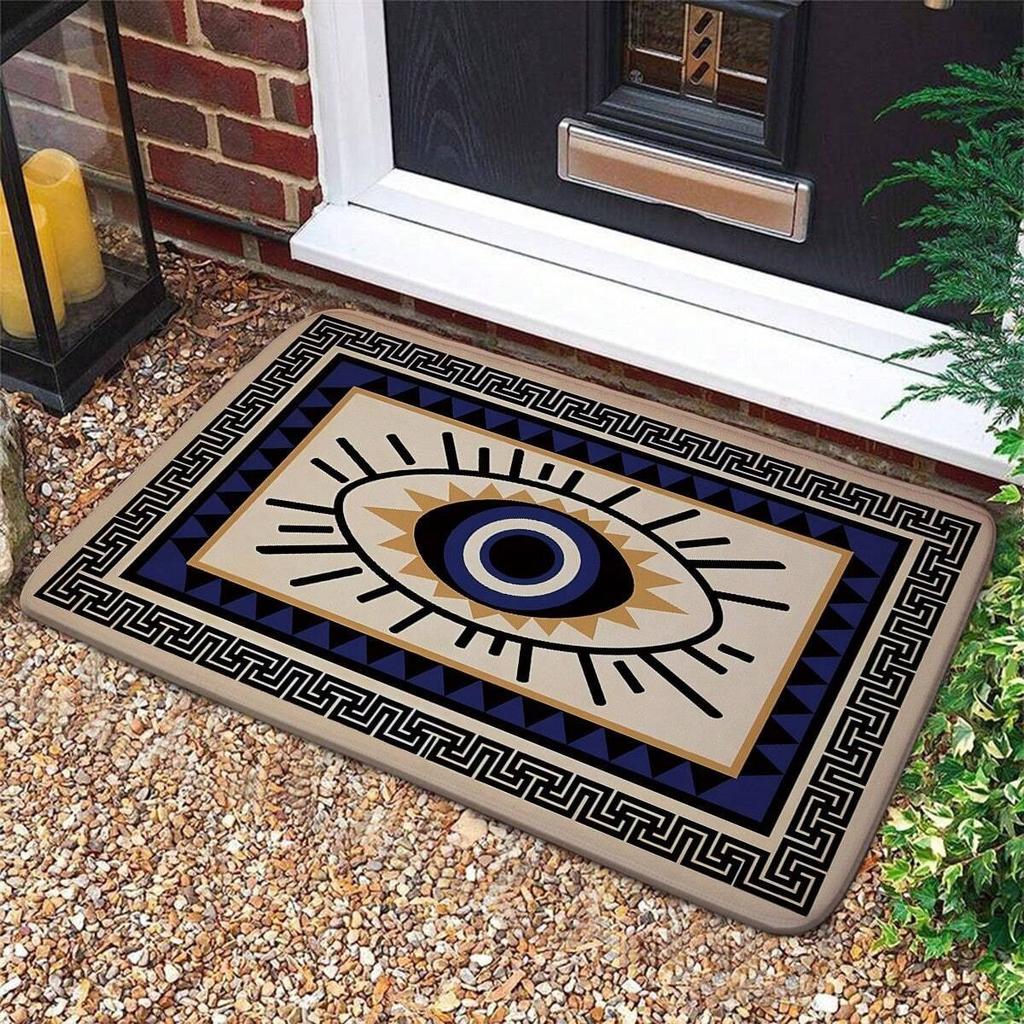 Inspirational Quote Floral Welcome Door Mat English Word Pattern NonSlip Rug for Entryway Bedroom Door Mat Home Decor