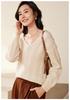 2024 Autumn/Winter Women's Wool Polo Collar Ribbed Loose Sweater