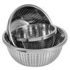 3Pcs/Set Stainless Steel Rice Sieve Rice Washing Filter Strainer Drainer Kitchen Cleaning Gadge