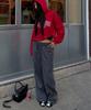 Minasu Mns Pinstripe Wide Brushed Pants_Gray