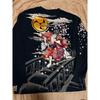 Used Kabuki Embroidery Cherry Blossom Pattern Long Sleeve T-shirt Japan Sukajan Stadium Jumper