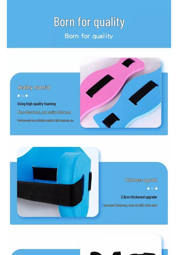 Adult Swimming Aid Foam Belt and Water Sleeves