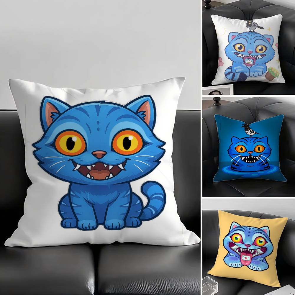 1pc Anime KPOP Demon Hunters Tiger Pillow Case Fashion Square Pillowcase Bedroom Sofa Room Ins Decoration Leisure