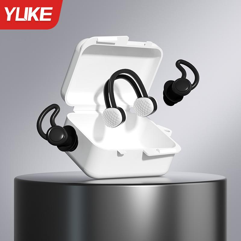 

Waterproof Silicone Spiral Earplugs & Soft Nose Clip Set