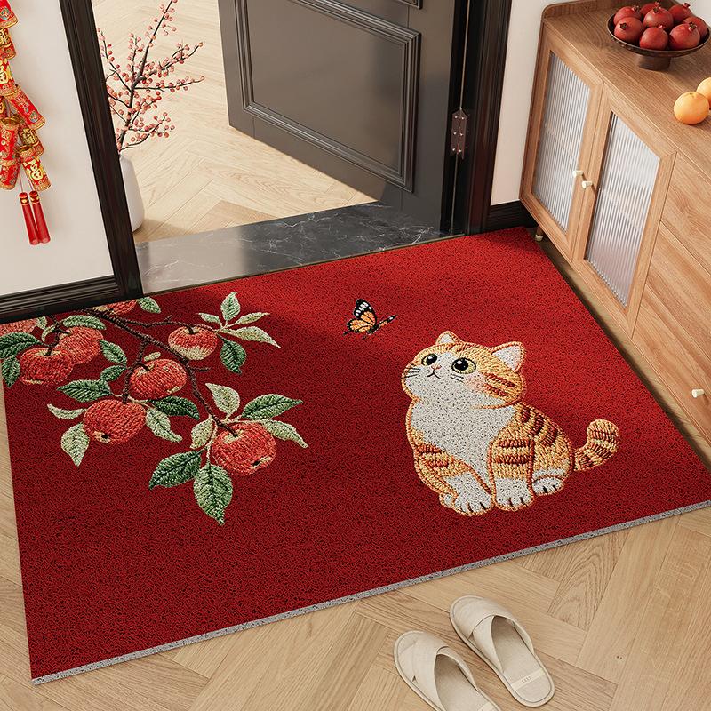 Cartoon Entry Door Floor Mat, Entrance Anti-Skid And Wear-Resistant Silk Ring Floor Mat, Indoor Door Scraping Mud And Dust Removal Floor Mat