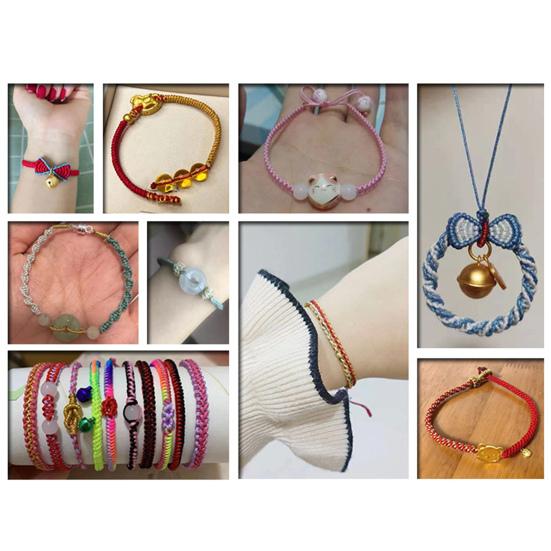 1 Roll 0.8mm Waxed Cord Vibrant Color Easy for Weaving Acrylic Fiber Necklace Bracelet Beading String Jewelry Making Tools