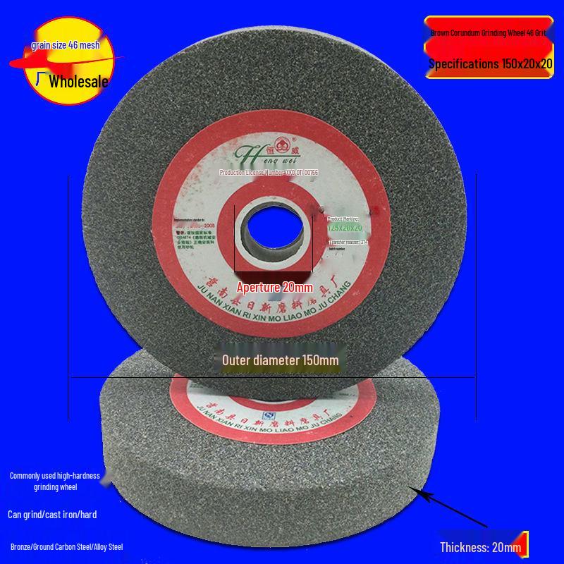 Multi-Material Grinding Wheel: White Corundum, Brown Corundum, Green Silicon Carbide - Perfect for Bench Grinders and Knife Sharpeners