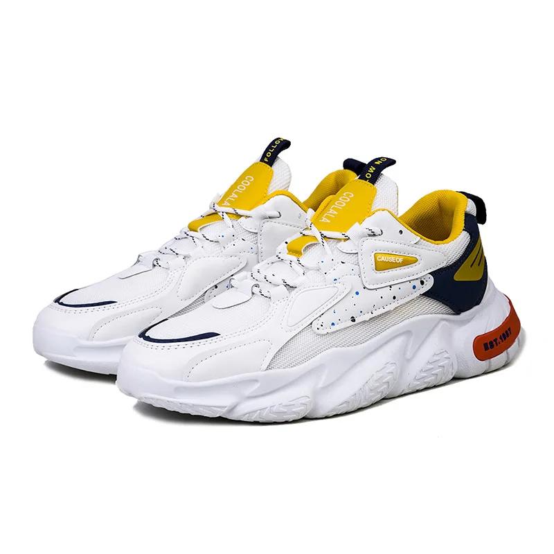 Fashion and Comfortable Mesh Breathable Outsole Shoes Summer Hot Sale Mens Casual Shoes Thick Bottom Breathable Sneaker2024