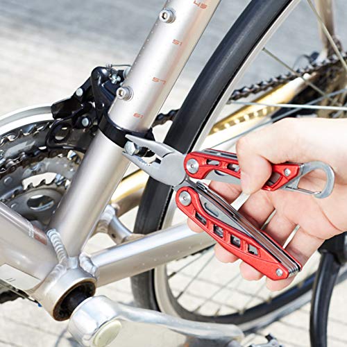Amazon Basics 8-in-1 Multi-Tool with Nylon Case, Red