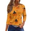 Women's O-neck 3/4 Sleeve  Printed Top