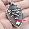 Mens Catholic Christian Saint St Michael Medal Medallion Pendant Necklace
