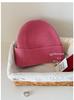 High quality% Australian wool solid color hat scarf gloves three-piece winter warm knitted suit women