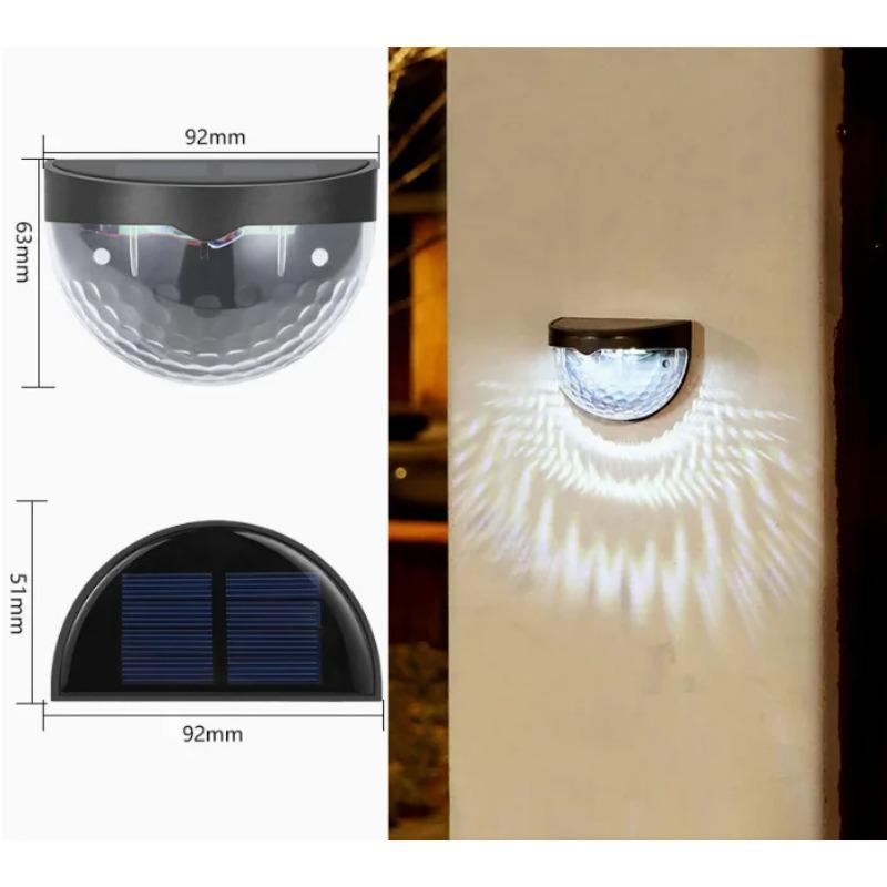 LED Solar Fence Lights Outdoor IP65 Waterproof Wall Lights Corrugated Lights for Fence Terrace Garden Path Decorative Lights