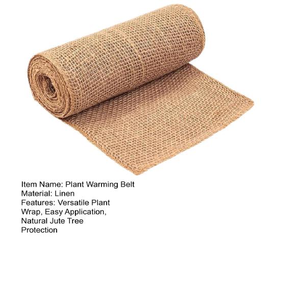Natural Burlap Tree Protection Wrap Wide Winter Plant Warming Belt Jute Trunk Guard Protector Antifreeze Bandage