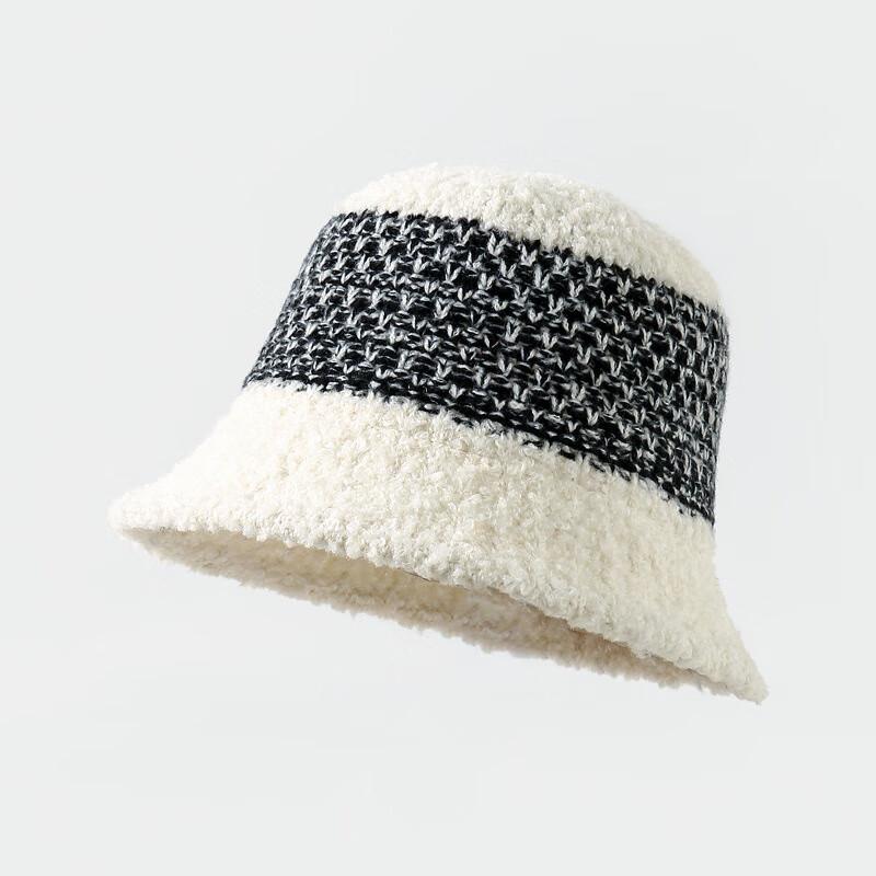 Miling Knitted Color-Block Sun Bucket Hat